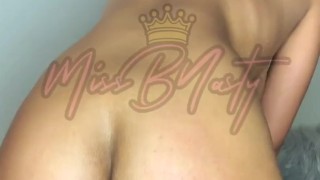 Mixed slut with wet pussy rides black dick
