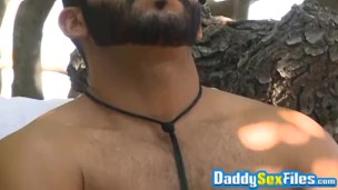 Muscular daddy taking a cock ride of his life