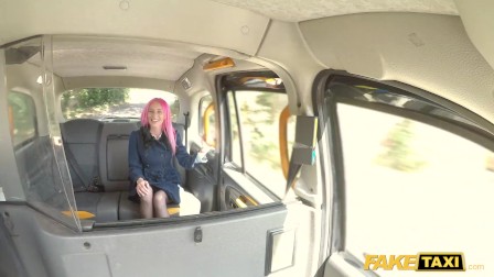 Fake Taxi Pink Haired Roxy Lace Fucks a Huge White Cock