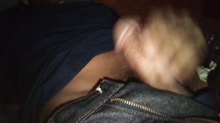 Solo Asian man jerking off while watching porn 