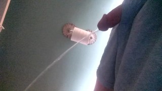 Taking a piss up close