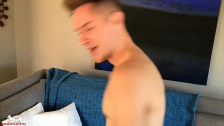 Zak pulls out a dildo & it magically disappears up his ass