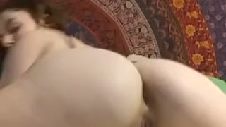  shows her pussy and shakes her ass a little