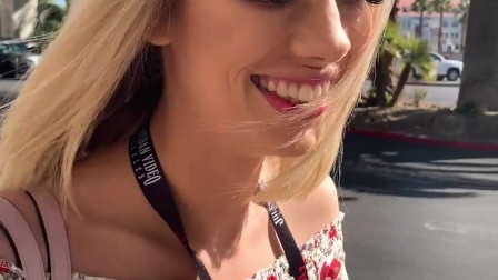 Blonde Sky Pierce Public Sex after Showing Pussy to Crowd POV