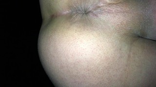 Throbbing perineum and asshole contractions close up while cumshot