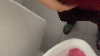 Compilation - Uncut boy 3 times piss at different places - urinal, outside