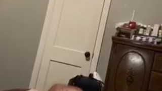 Young Bull Stroking With Verbal Explosive Nut At End 