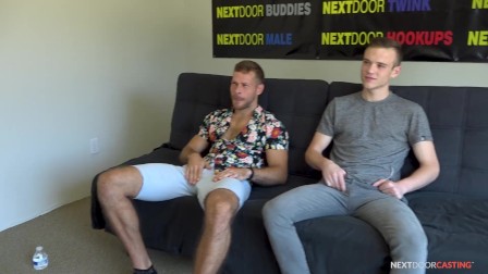 NextDoorCasting - Straight Guy's First Gay blowjob & anal