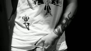 showing huge veiny cock