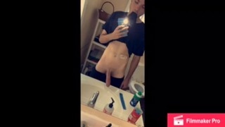 Cock Flashing, Stroking, and Cumming Comp