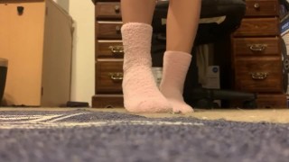 Giantess Kristine In fuzzy socks