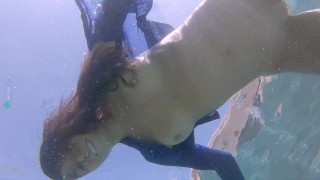 Kate Clover underwater.