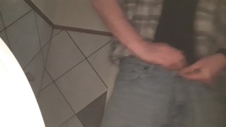 Public Chastity Piss Cock Cage!!