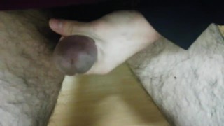 Masturbation with a penis ring.