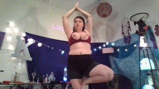 Naked Yoga workout/playtime sucking & Fucking dildo till I can taste my cum