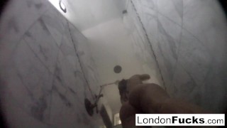 Gorgoeus and exotic London Keyes gets wet from playing with her self!