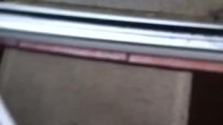 cum naked at front door