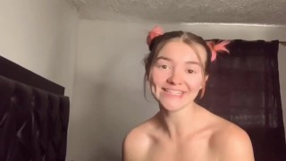 Tampon pull out and insert with green eyed babe! Close up!