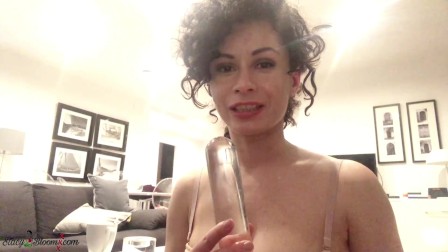 Babe Big Ass anal Masturbate Glass Toy Before the Swing Party