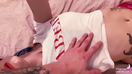 Step-Brother Facefuck Big Dick Horny Tattoed Sister and Cum on Face POV