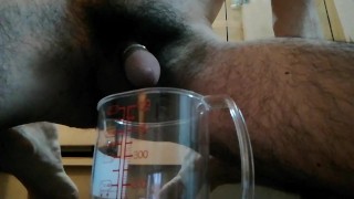 I measured the amount of pee.
