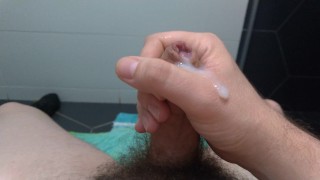BATHROOM JERKING WITH THICK CUM LOAD