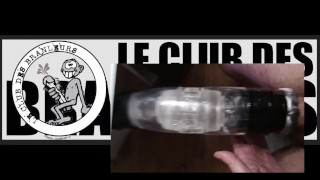 Branle avec fleshlight Quickshot ventouse sous le bureau (Clubdesbranleurs)