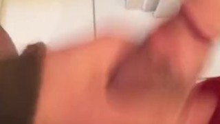 Jerk off in friends bathroom 