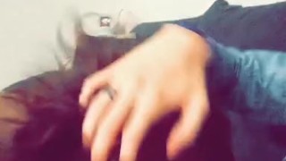 Hipster freshman sucking cock