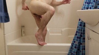 Cleaning Up After Taking A Cream Pie In The Ass