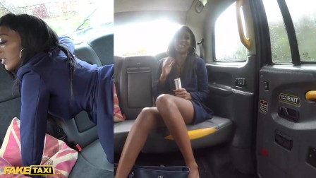 Fake Taxi Ebony babe asian Rae fucked and sprayed with cum