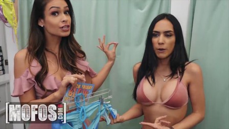 MOFOS - Two bubble butt latina share big cock POV