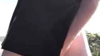 Cross-dresser public urination