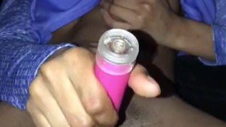 Teen plays with vibrator for first time 