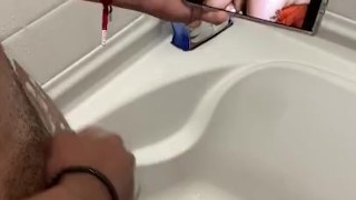 My Roommate is addicted to watching my videos and playing w his big cock