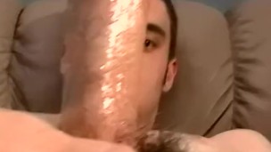 Ass eating plus hand job for an amateur and tiny twink man