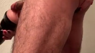 Fucking My Fleshlight while using prostate vibrator 