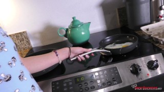 Barely TEEN Allie is MAD so she SUCKS & FUCKS Step-mom's BOYFRIEND!
