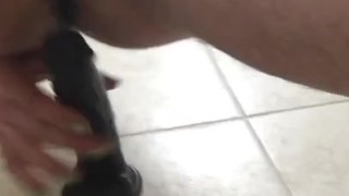 Hung Twink Impales Himself on Huge Black Dildo