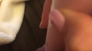 TICKLING MY CLIT WITH ELECTRIC TOOTHBRUSH FEELS SO GOOD AND MAKES ME CUM HARD!