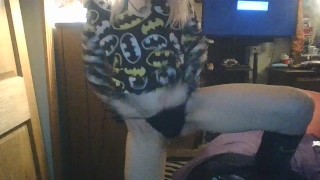 blonde camslut needs some dick! She Rides her toy and fucks herself silly