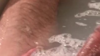 Stroking in the bathtub