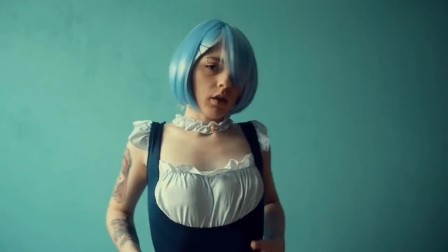 Rem teases her nipples and cums hard Cosplay Anime Re Zero Spooky Boogie