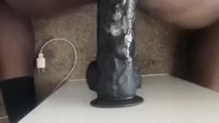 Straight Guy Taking a HUGE Dildo Doggystyle