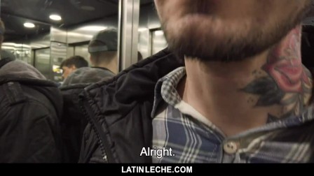 Tattooed Latino Barebacked For Cash