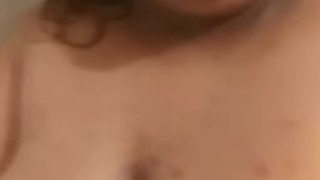 Washing my tits cx