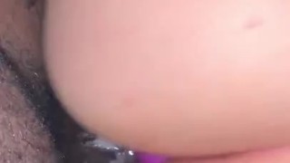  White girl with a bubble butt creams all over my dick 