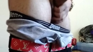 Pulling my huge cock out! Full video on my Onlyfans
