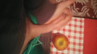 Apple fuck, super dick horny! 