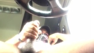 Stroking my dick in Walmart parking lot